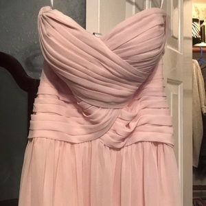 Bill Levkoff Blush Bridesmaid Dress